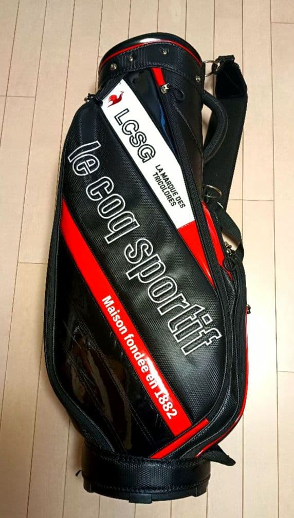le coq sportif キャディバッグ ゴルフバッグ　ブラック/レッド le coq sportif ルコック キャディバッグ 2025年モデル LG5SCB10M BKRD
