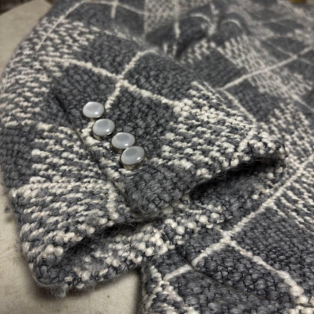 未使用 ルイヴィトン シックカラーレス ウールジャケット ツイード 97.6