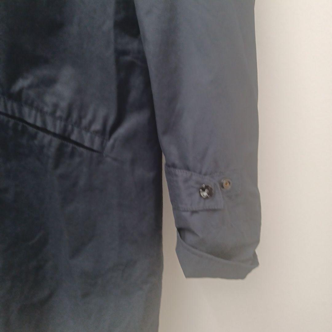 デンハムDENHAMネイビー ステンカラーコート ロゴ入り - メルカリ