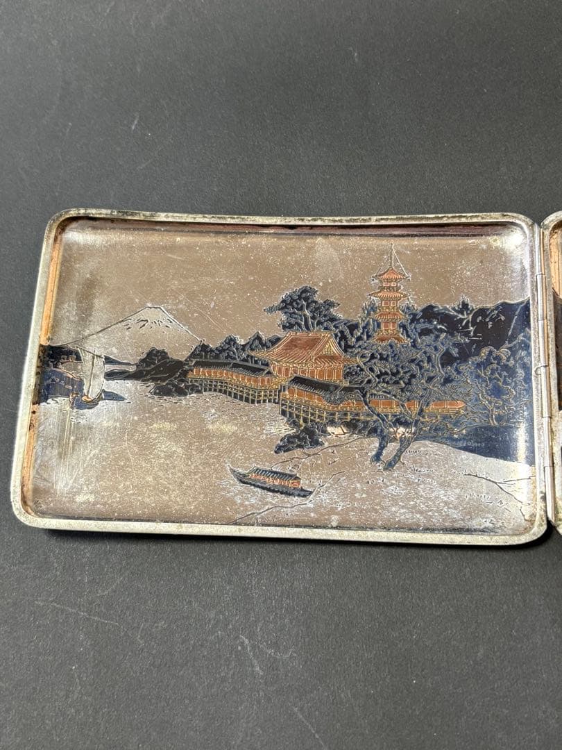 銀製 シガレットケース 明治期 里帰り品