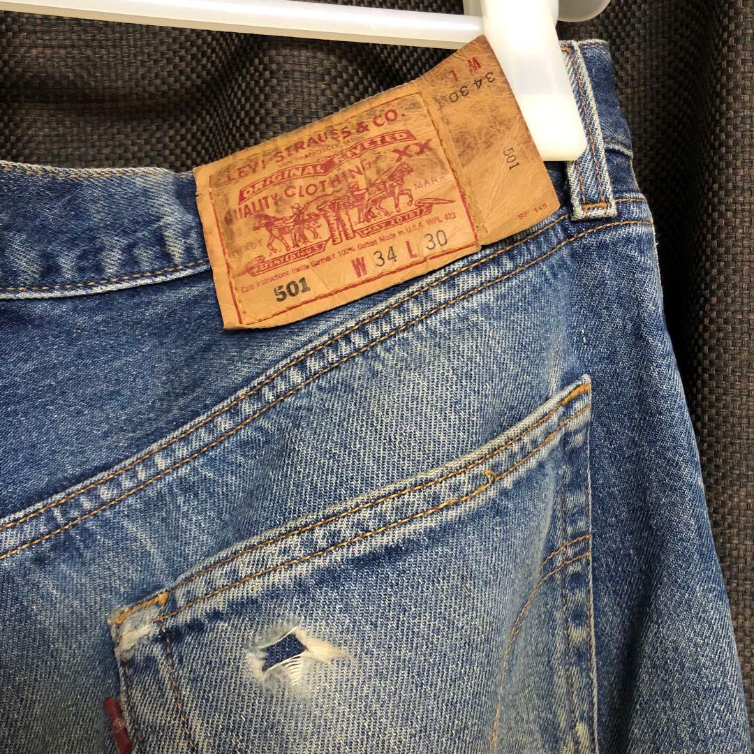 90s USA製 Levi's 501 鬼ヒゲ W34 L30 1996年製 - メルカリ