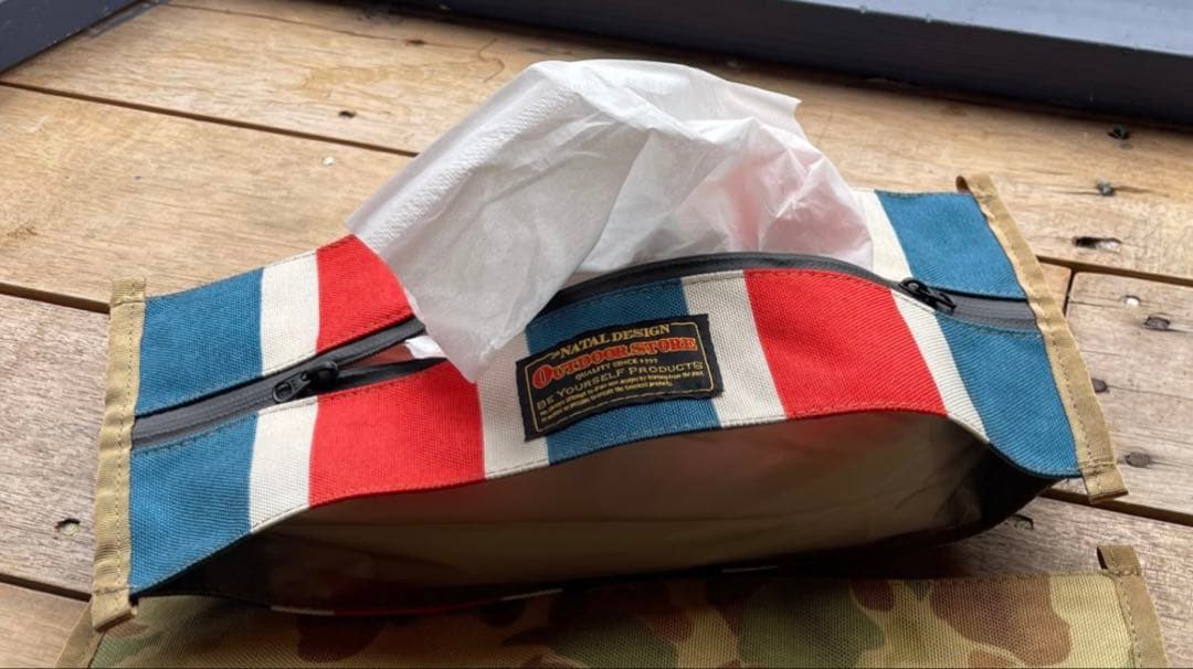 ネイタルデザイン ペーパータオルポーチ レトロストライプ NATAL