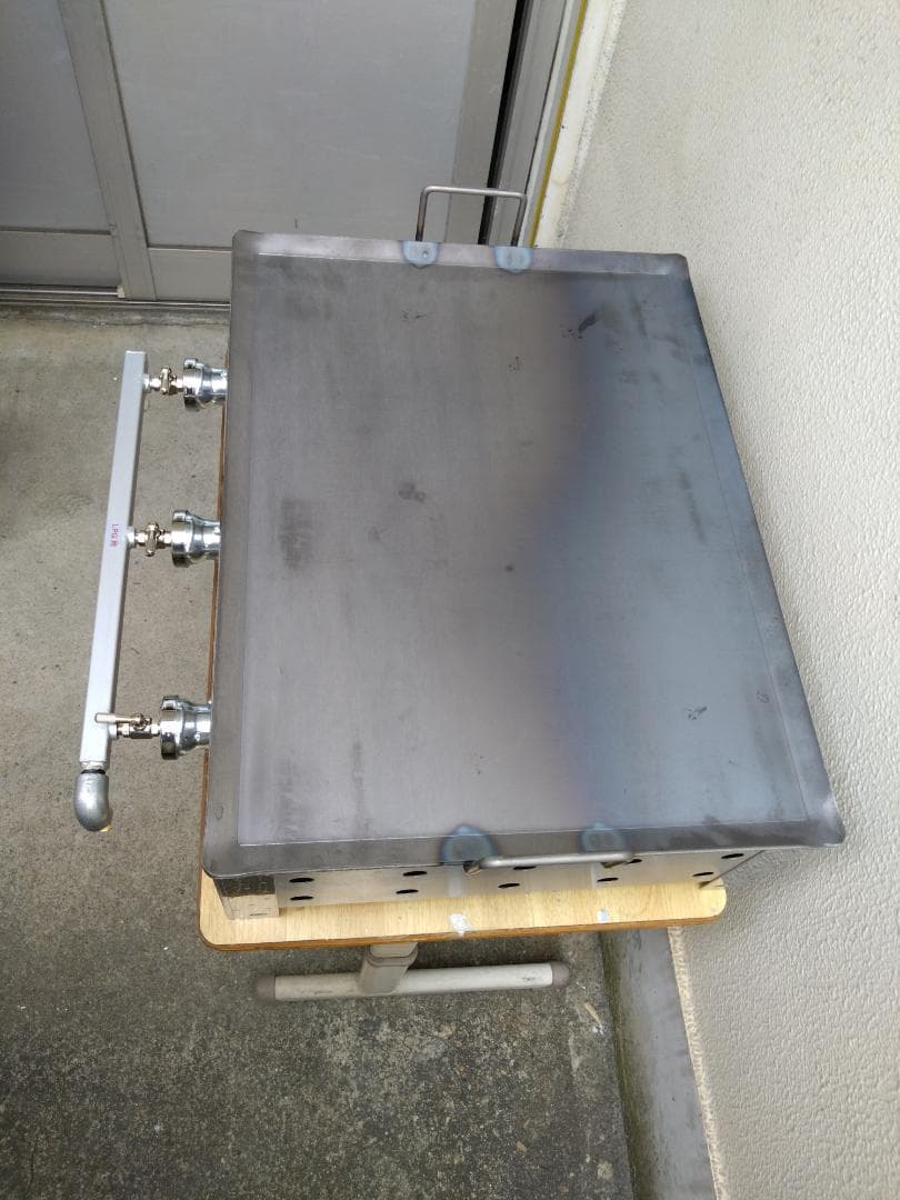 キャンセル品のため値引き 持ち手付 6ミリ鉄板 プロパンガス グリラー