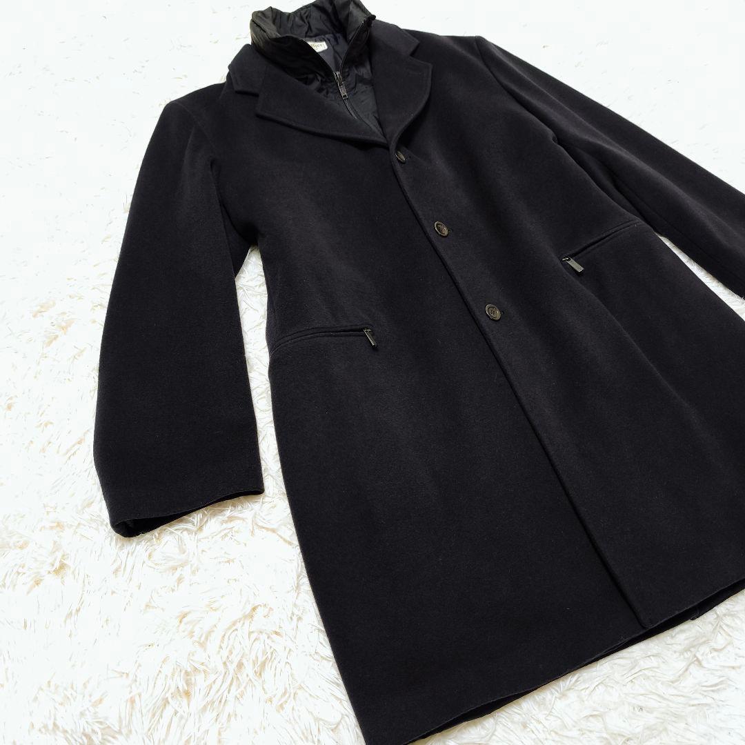 美品】GIORGIOARMANIカシミヤ混キルティングライナー付きロングコート