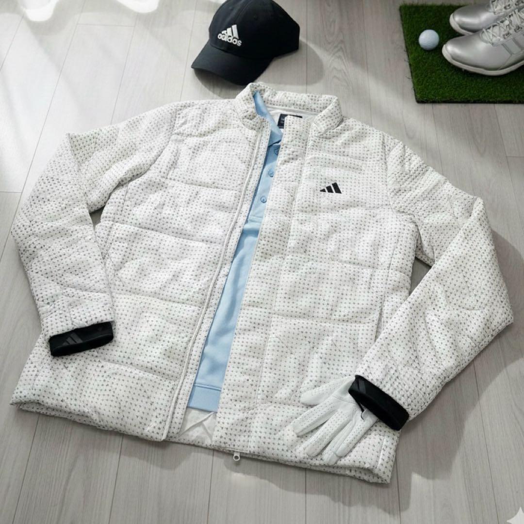 ⭐︎冬物処分価格⭐︎ adidas グラフィック 中わたジャケット L ※新品タグ付 adidas（アディダス）の「ロング グラフィック ジャケット [Long