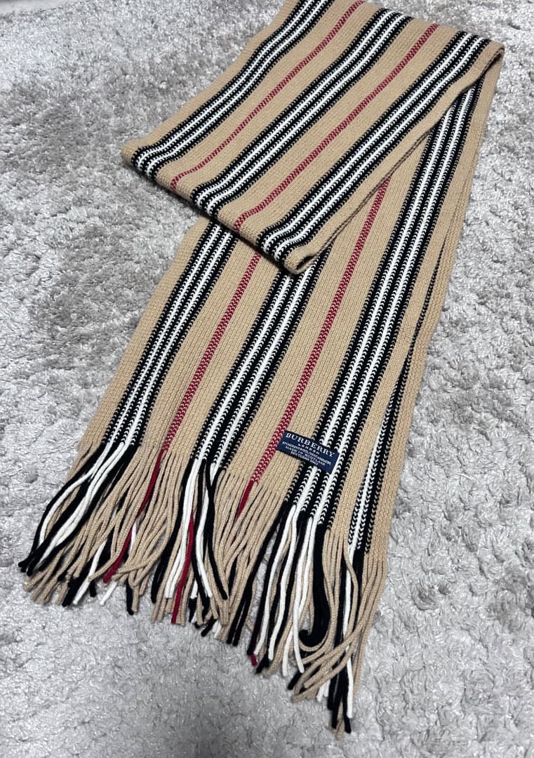 美品　BURBERRY LONDON 　マフラー　 ストライプ 美品 BURBERRY LONDON マフラー ストライプ