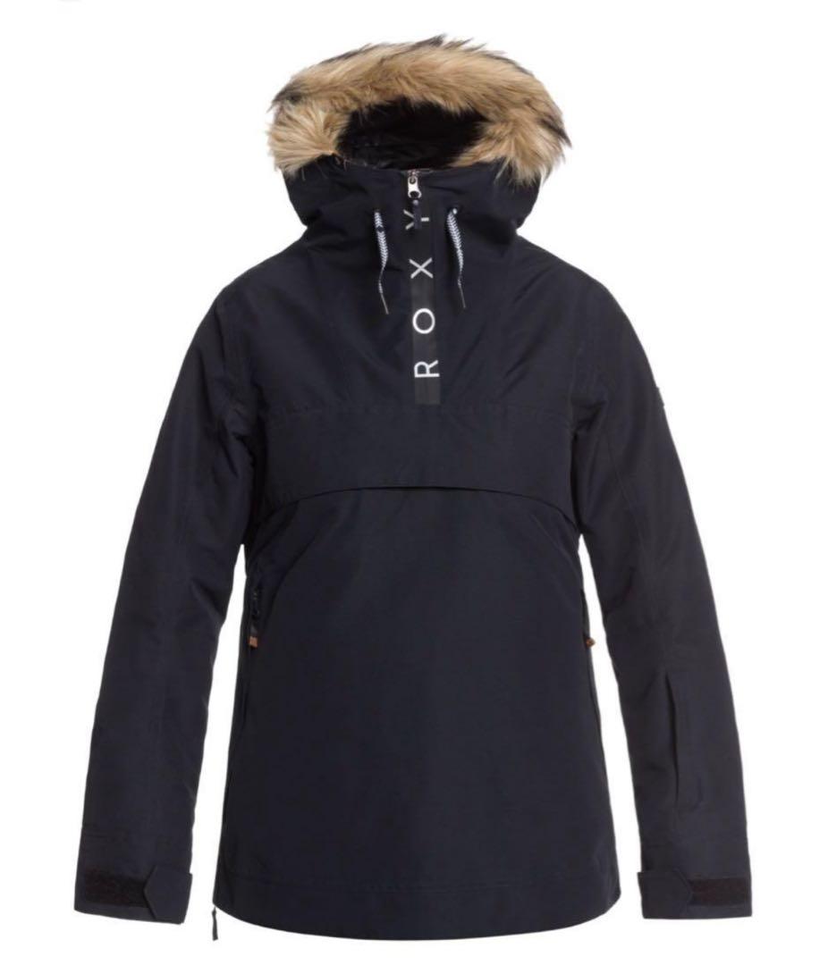 ROXY ロキシー スノボ ウェア アノラックジャケット ブラック スノー