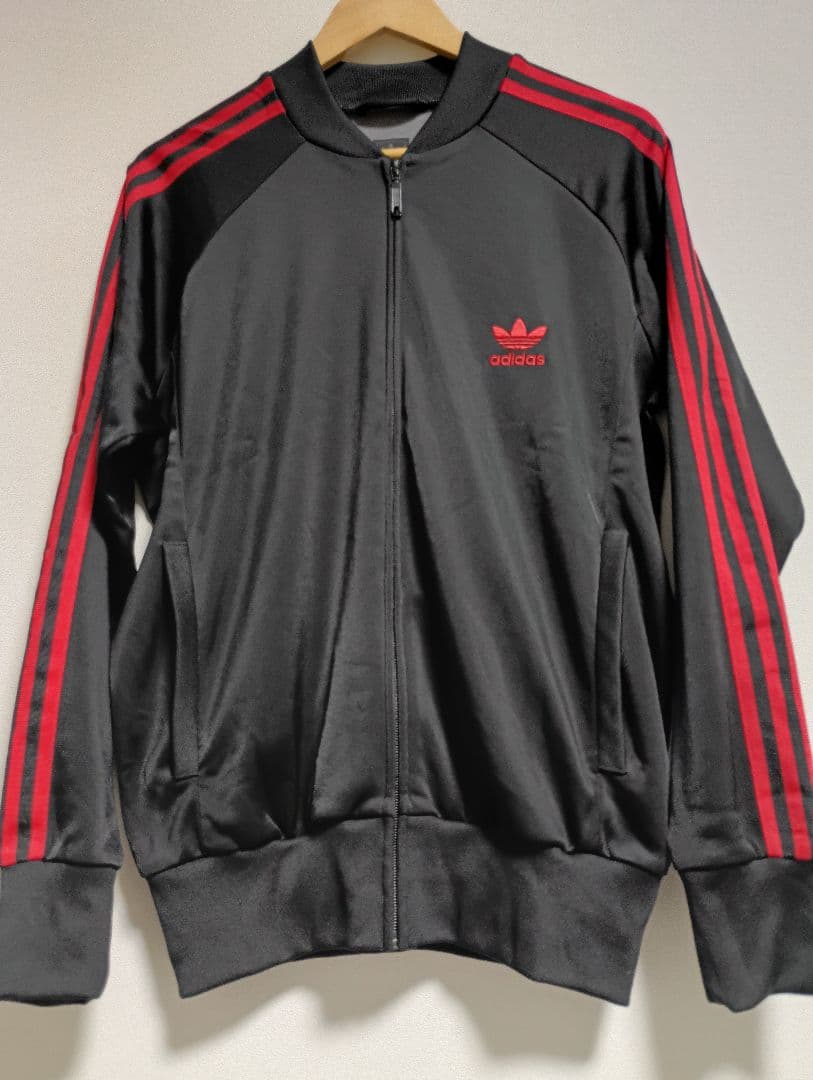 adidas ジャージ 黒/赤 atp 美品 size表記O adidas（アディダス） 超激レア アディダスATP 黒赤 90S 古着 米国製