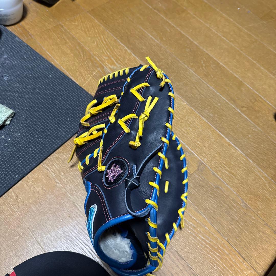 久保田スラッガーファーストミット 軟式グローブ 黒/青/黄色 久保田スラッガー（KUBOTA SLUGGER） 送料無料 軟式 グローブ 軟式