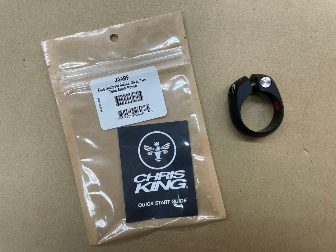 CHRIS KING シートクランプ ブラック/ピンク 30mm Black CHIRS KING