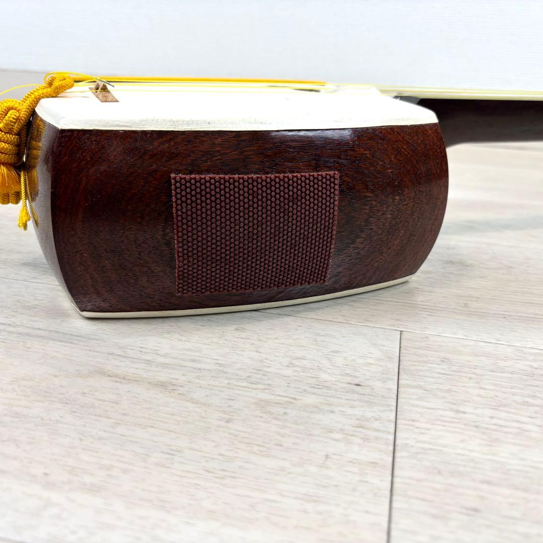 【皮破れあり】中棹　東さわり　地唄 民謡 トチ目　丸内胴　ケース付