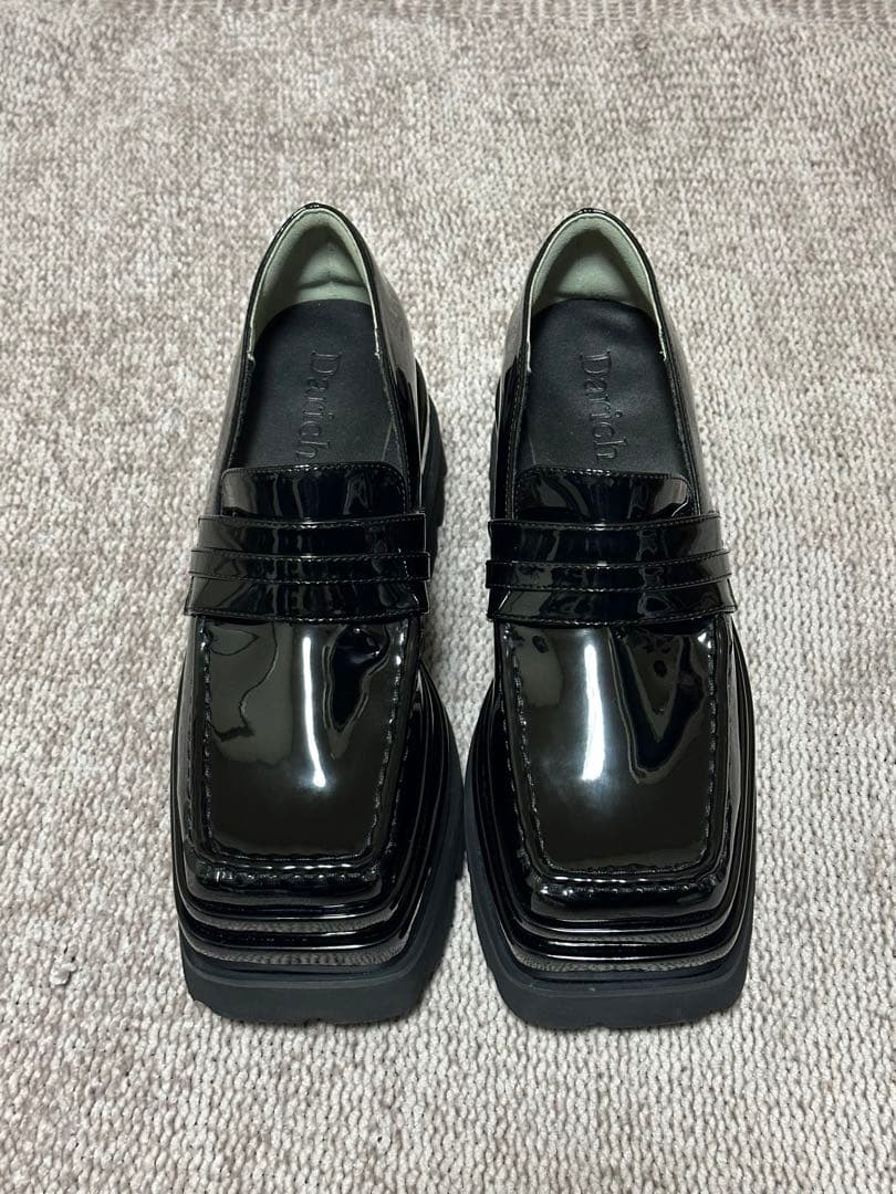 Darich ダーリッチXLプラットフォームローファーBLK黒 25.5cm