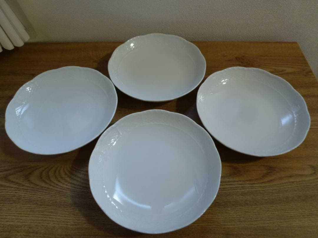 リチャードジノリ ベッキオホワイト ディッシュラウンド L、4枚 未使用品 リチャードジノリ ベッキオジノリホワイト ディッシュ