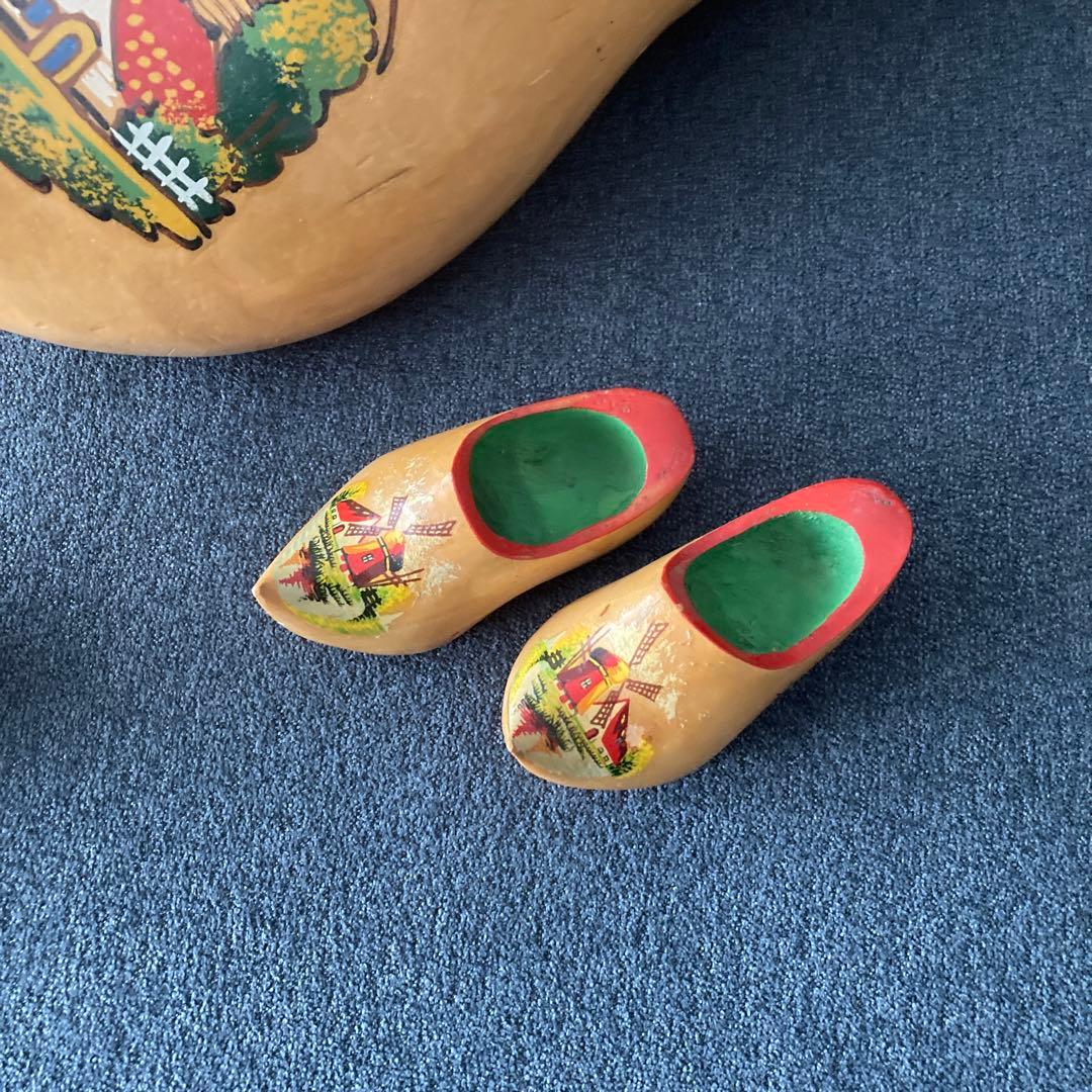 オランダ 大きな木靴1点と小さな木靴2点 インテリア - メルカリ