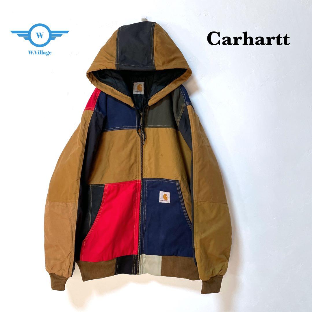90s カーハート リメイク 再構築 パッチワーク アクティブジャケット