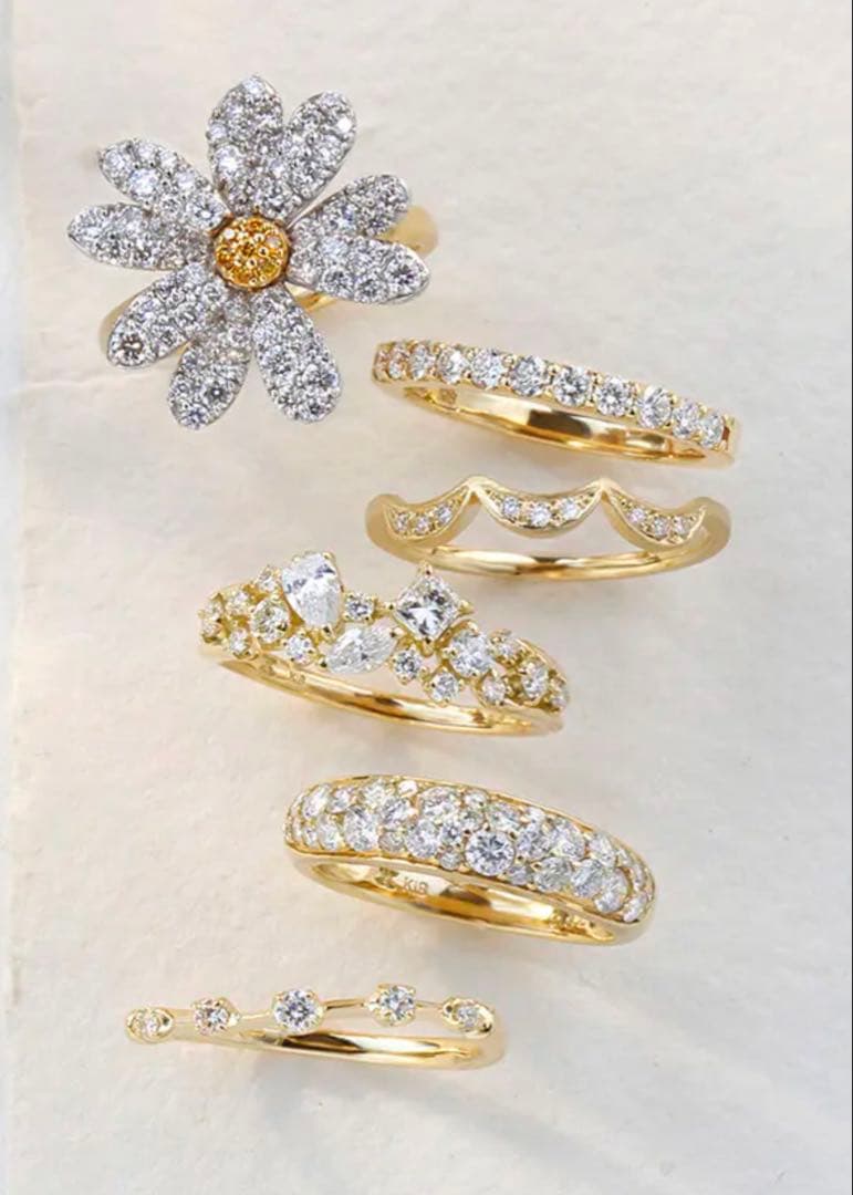 限定値下げ BIZOUX ゴールド YG リング ダイヤモンド 10号 - メルカリ