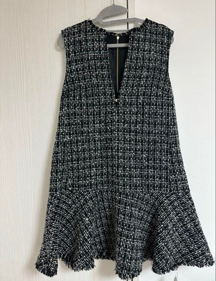 ◇Apuweiser riche ツイードペプラムワンピ - メルカリ