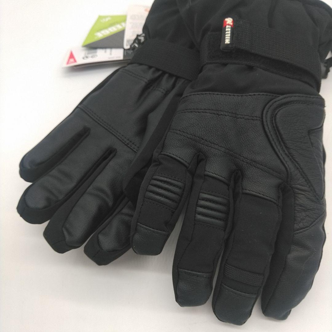 新品 ミレー ロング 3 イン 1 ドライエッジ グローブ 雪山 本革 黒 S