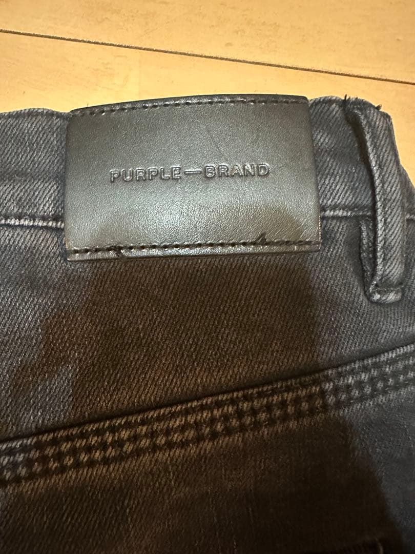 PURPLE BRAND 29 スキニーデニム ダメージ加工 ブラック
