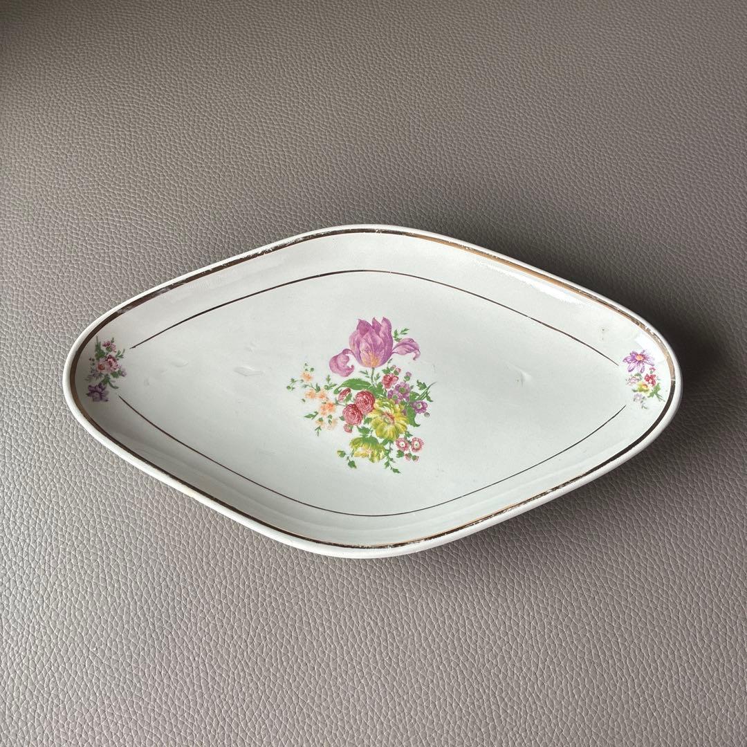 サンタマン stamand ラヴィエ 楕円 皿 フランスアンティーク