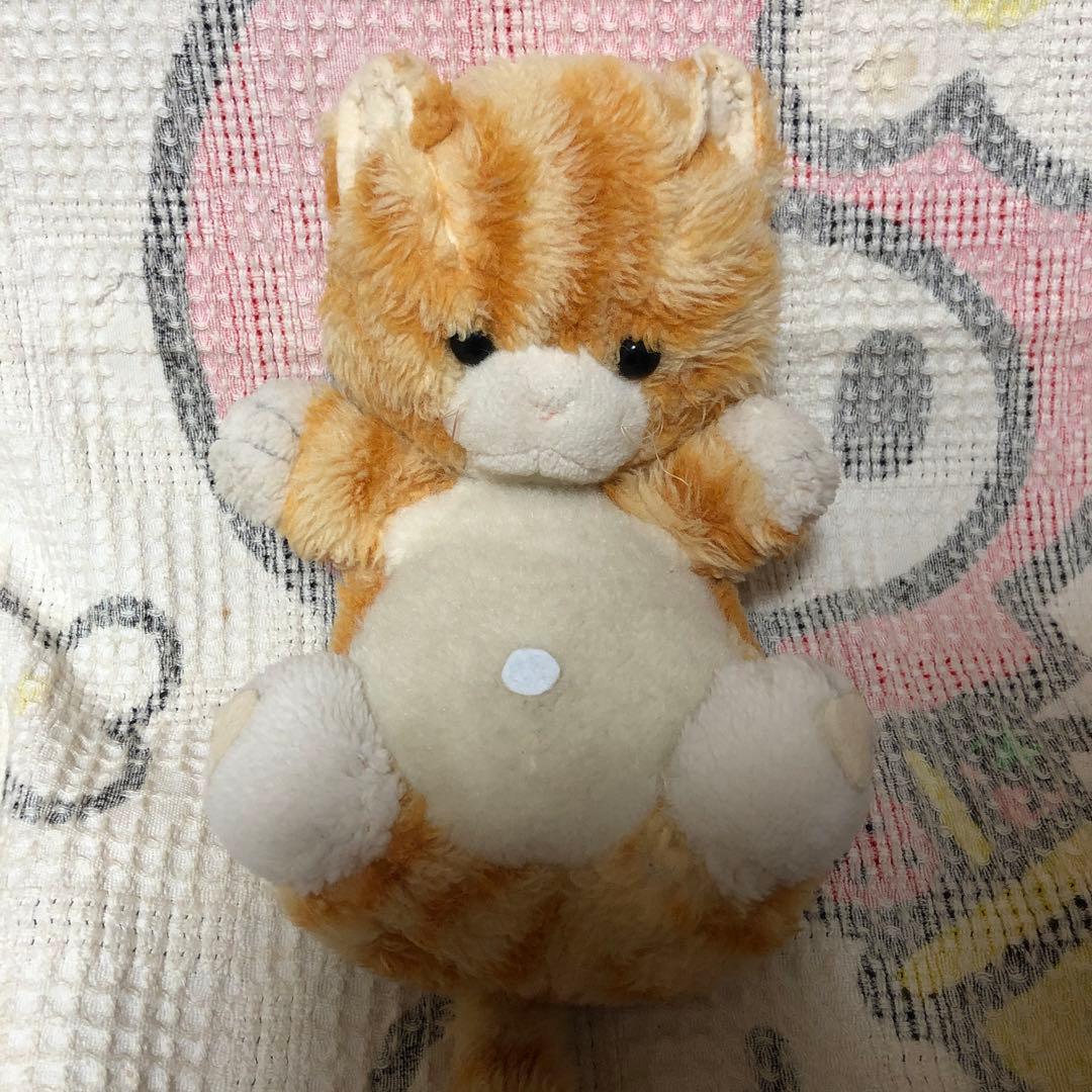 昭和レトロ ファースト社 いたずら天使 ネコ ぬいぐるみ 難あり 42cm