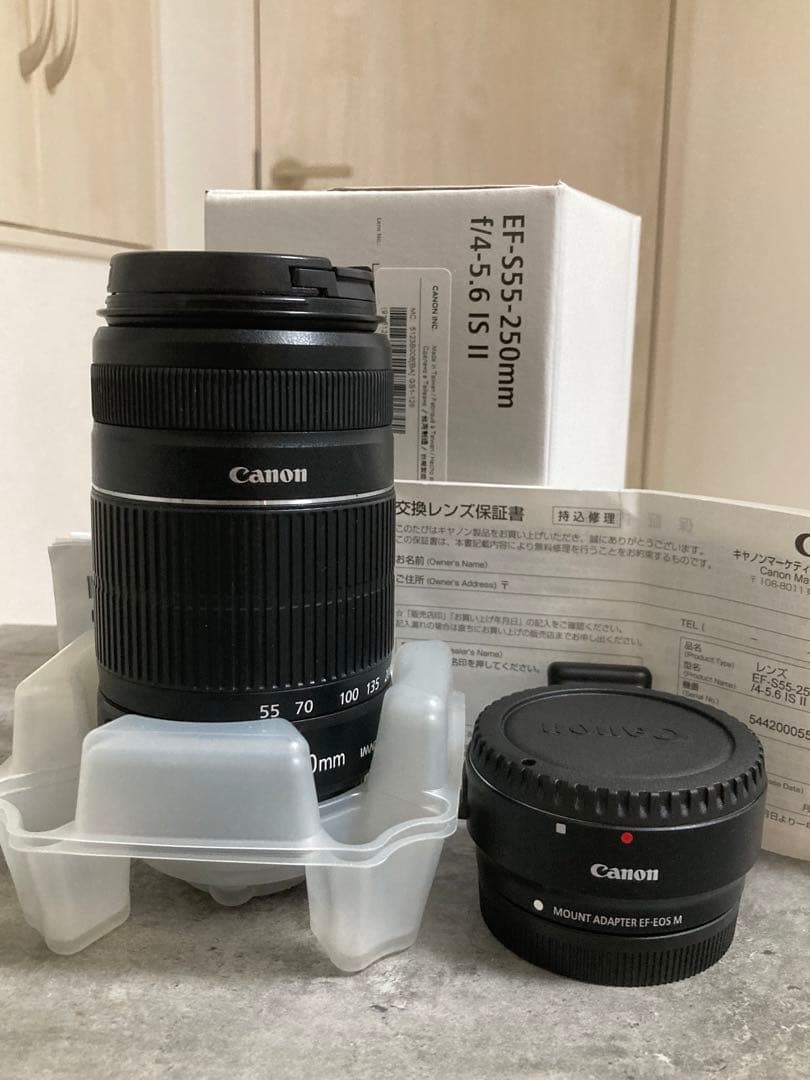 Canon EF-S 55 250 IS II & EF-EOS M アダプター ❤️Canon用マウント
