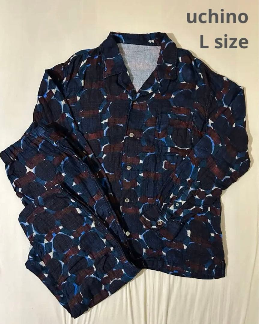 uchinoパジャマL 長袖・長ズボン ウチノ uchino Lサイズレディース パジャマ 長袖長パンツ