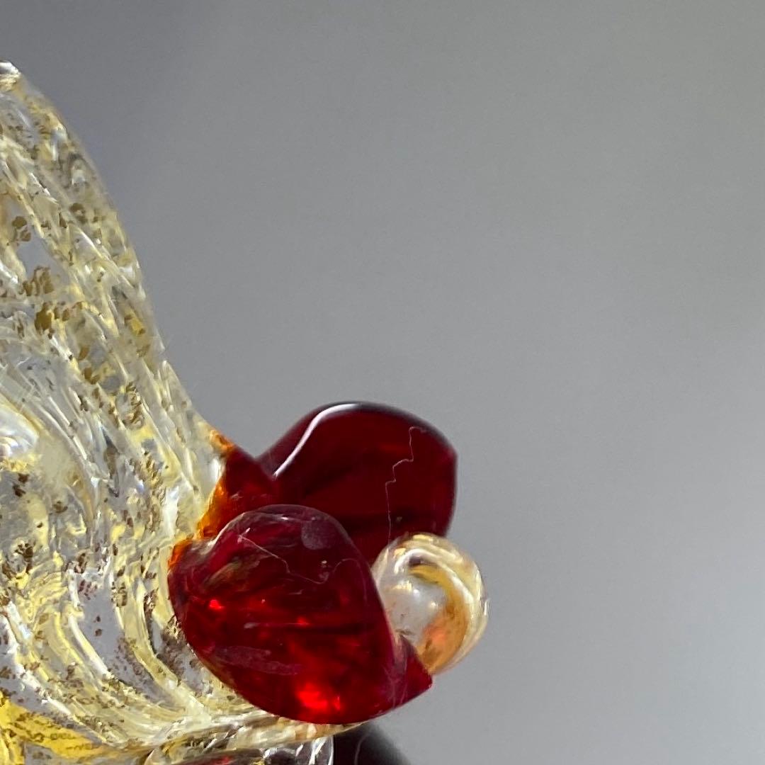 ムラーノ ベネチアングラスフィギュリンペア高さ18.7・18㎝東な7-0305③