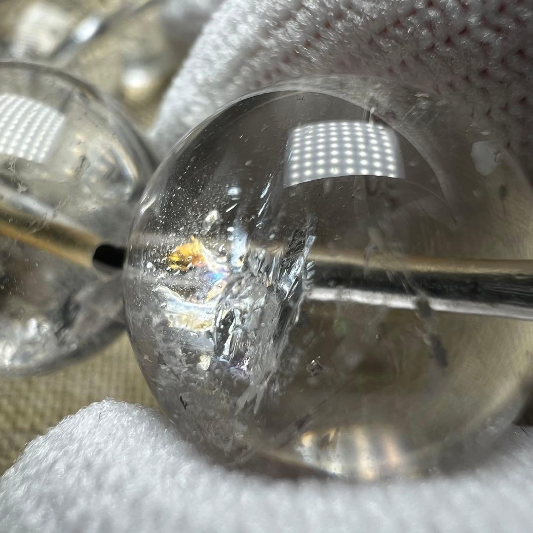 【72201】虹入り ハーキマーダイヤモンド 16.5mm ブレスレット