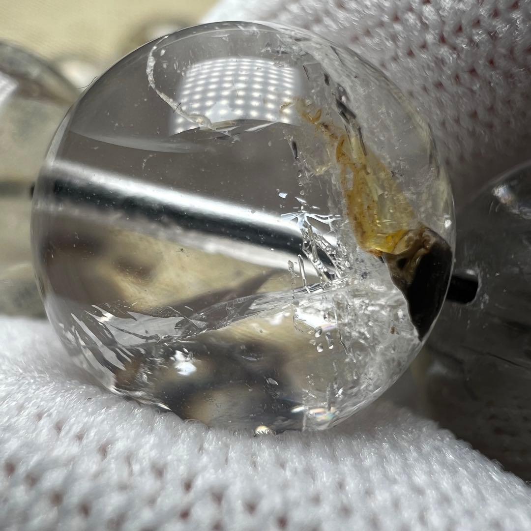 【72201】虹入り ハーキマーダイヤモンド 16.5mm ブレスレット