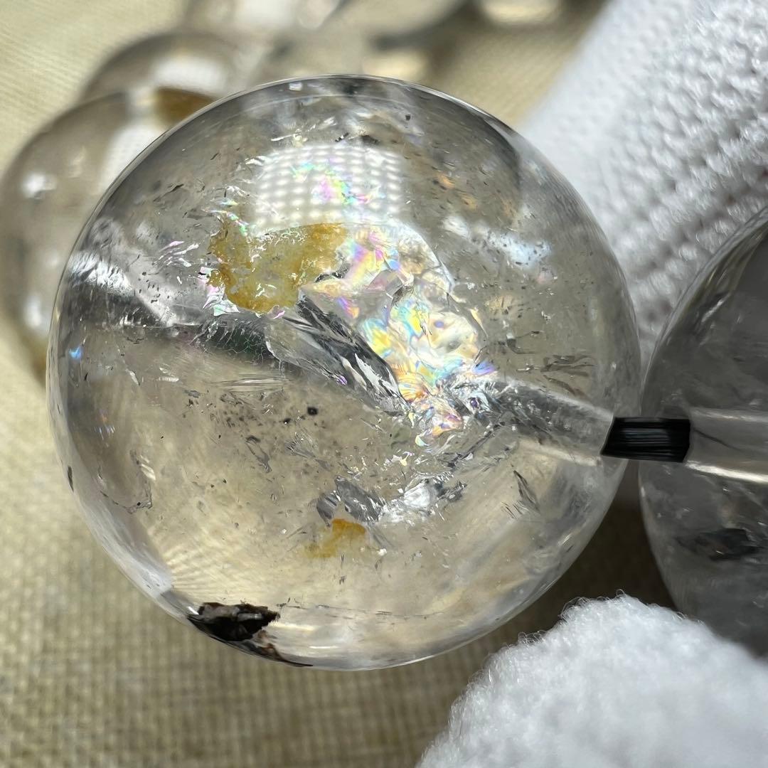 【72201】虹入り ハーキマーダイヤモンド 16.5mm ブレスレット