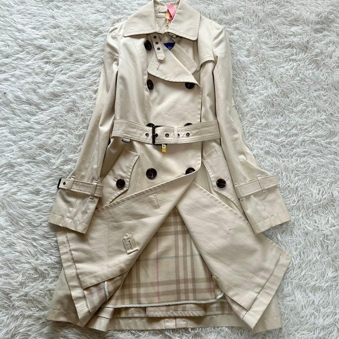 バーバリーブルーレーベル　トレンチコート　ライナー　ベルト付き　アイボリー　M BURBERRY BLUE LABEL（トレンチコート）のフリマアイテム一覧