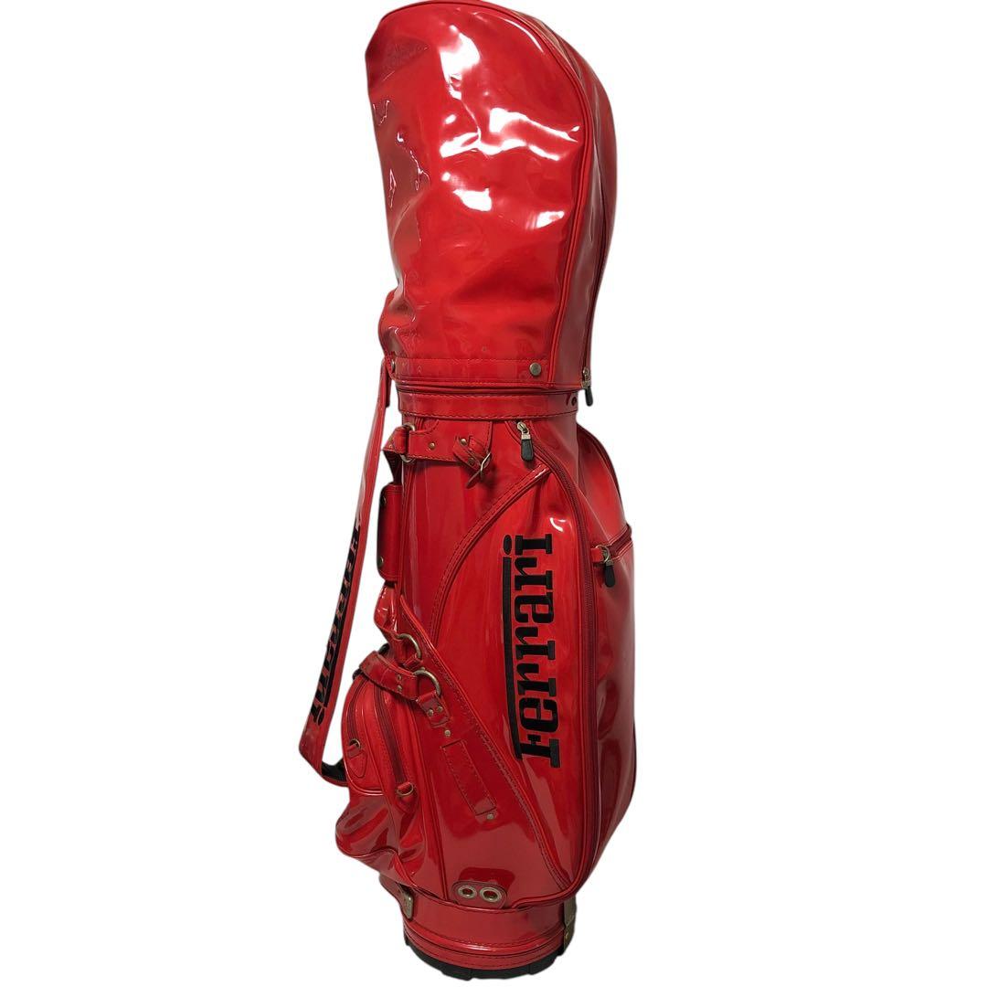 希少品】フェラーリ エナメル キャディバッグ ゴルフバッグ 赤 レッド