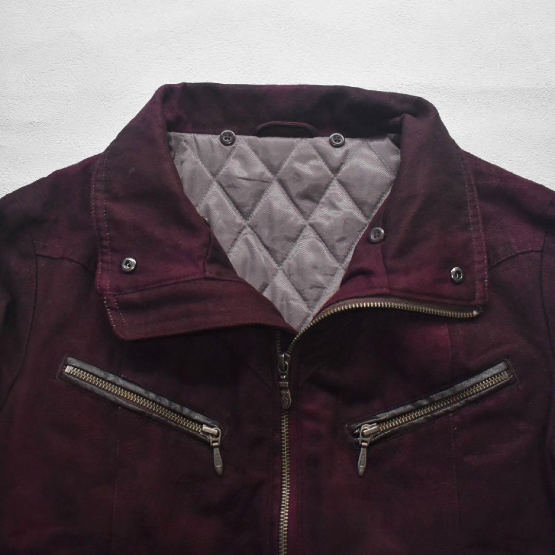 00s TORNADO MART grunge suede fur jacket - メルカリ