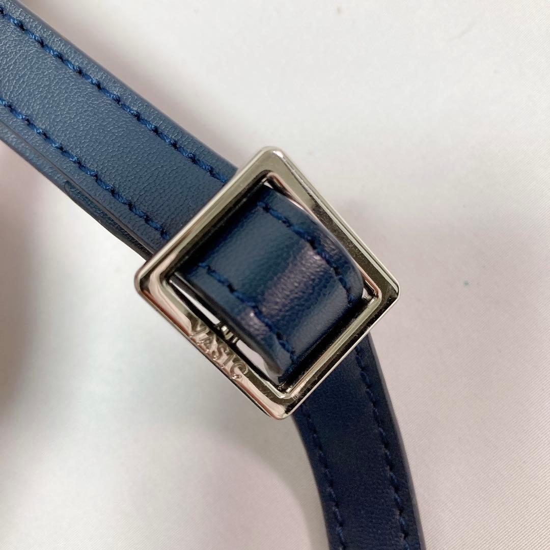 美品】貴重 VASIC ヴァジック CITY ショルダーバッグ レザー 紺色