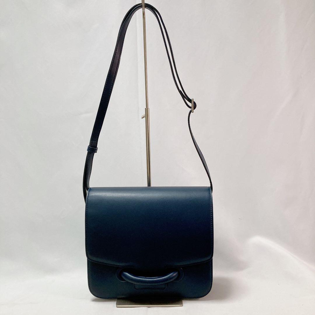 美品】貴重 VASIC ヴァジック CITY ショルダーバッグ レザー 紺色
