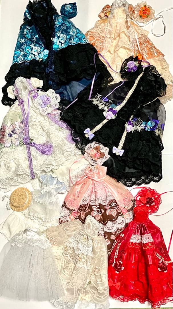 1/6ドール用ドレスセット　ハンドメイド ba08eae121269cb6db769e4c6b379c