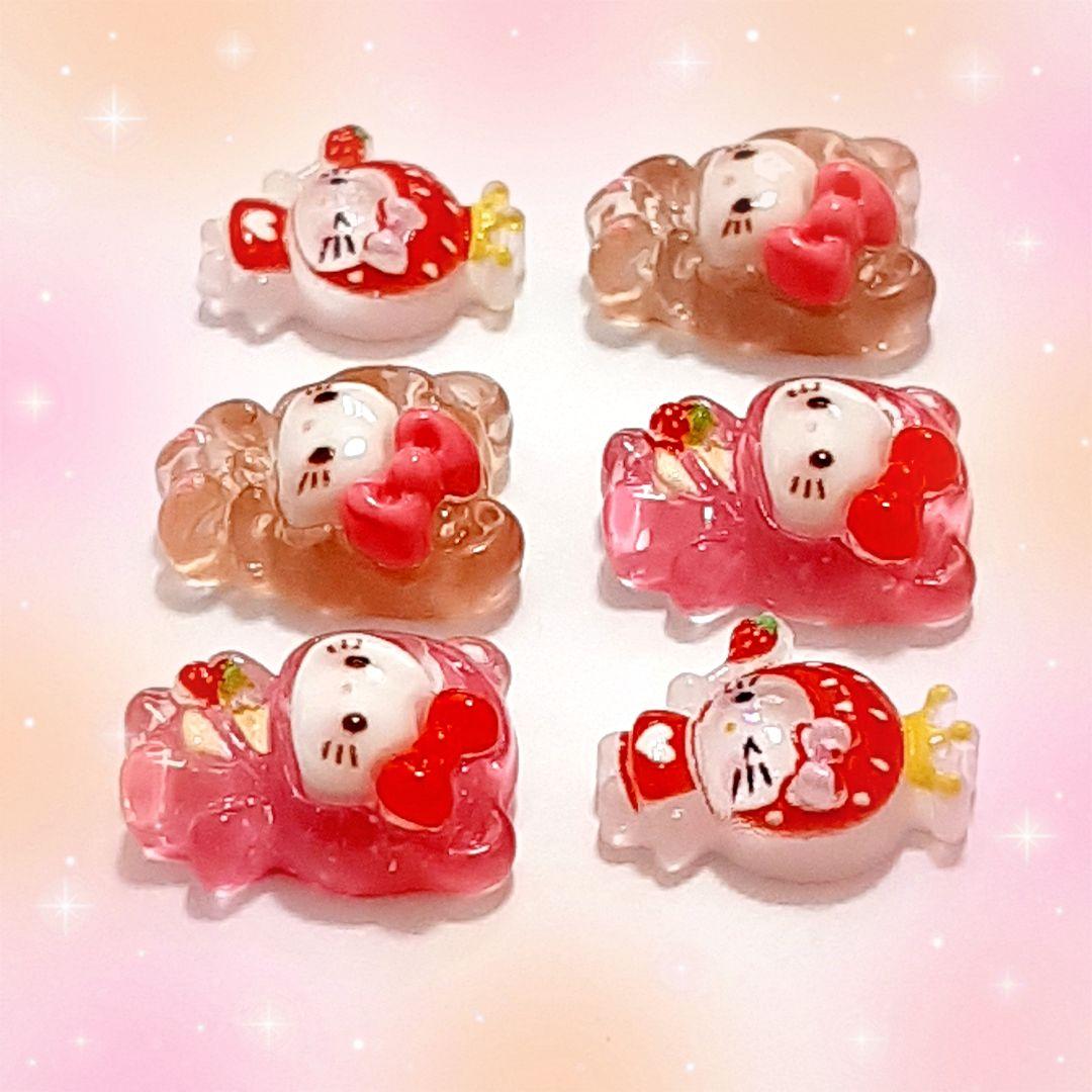 ハローキティ キャラクター 3dネイルパーツ キティちゃん くまさん＋