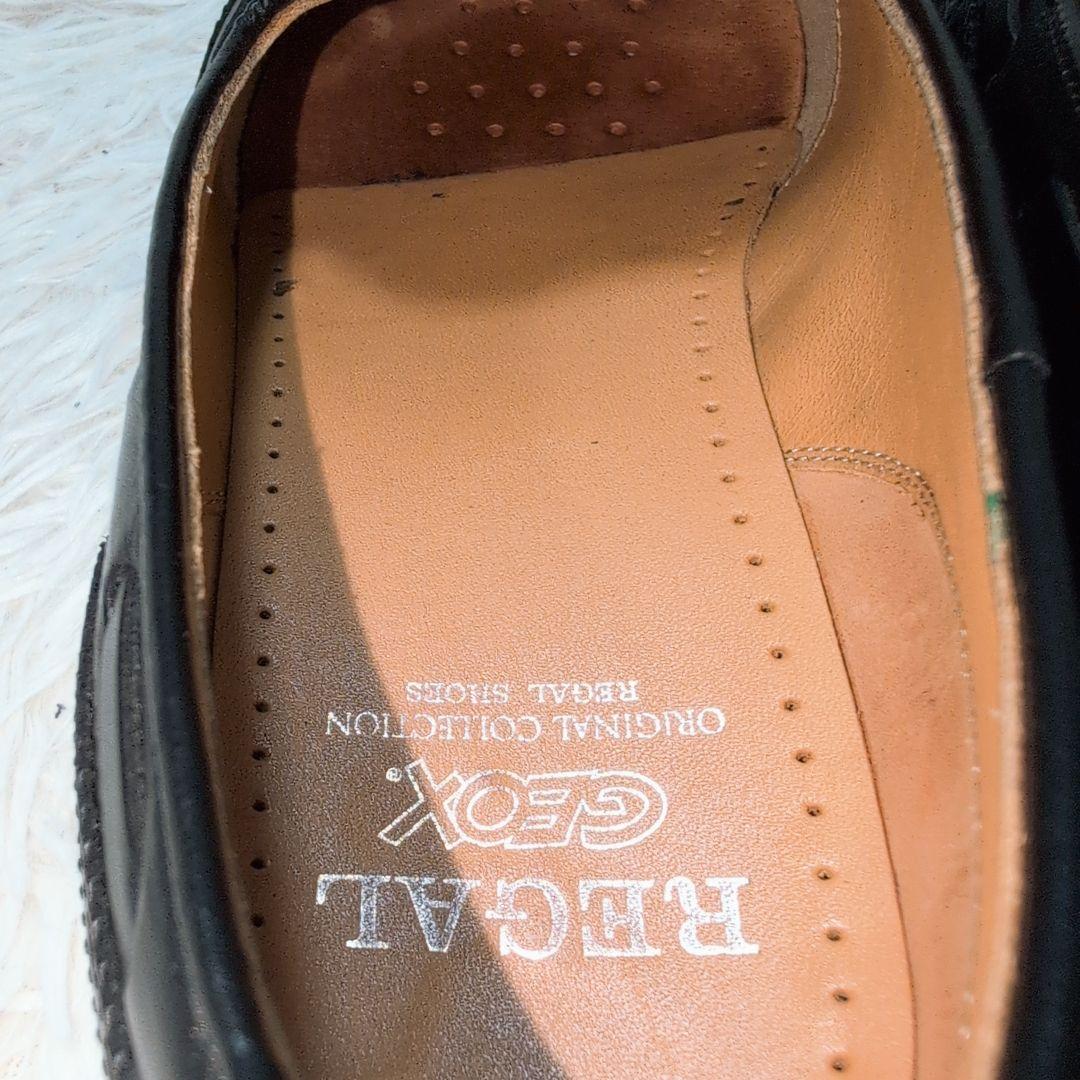 【極美品】リーガル×ジェオックス タッセルローファー ブラック 25.0cm