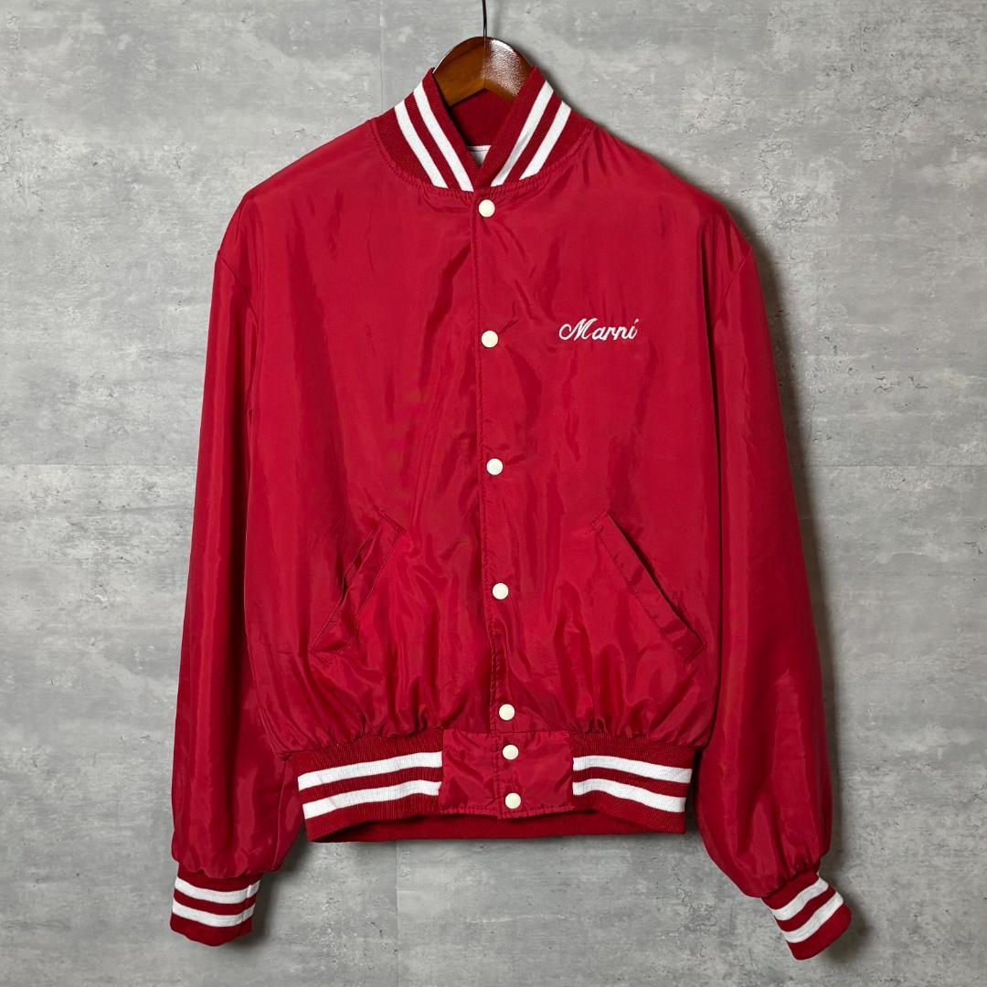 90s ヴィンテージ Holloway USA製 スタジャン 赤刺繍 古着 90s/90年代