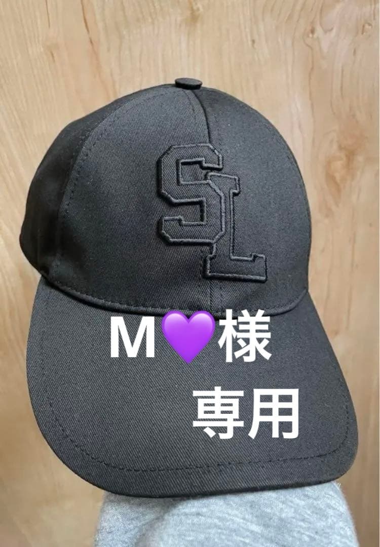 SLロゴ刺繍 ブラックベースボールキャップ 大特価】ブラック フロントロゴ SLロゴ ベースボールキャップ キャップ