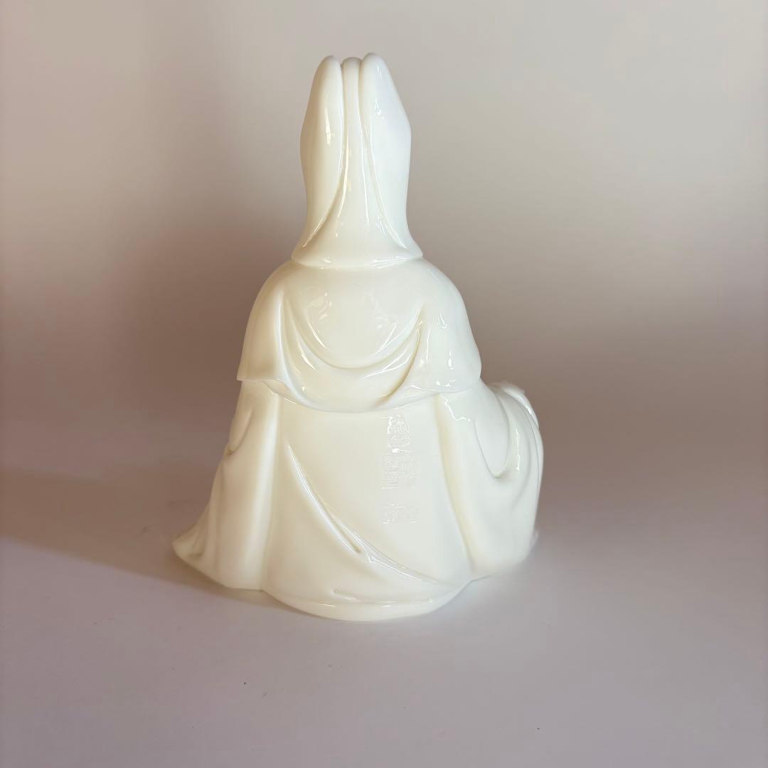 中国美術 玉白瓷 観音菩薩像 招生観音