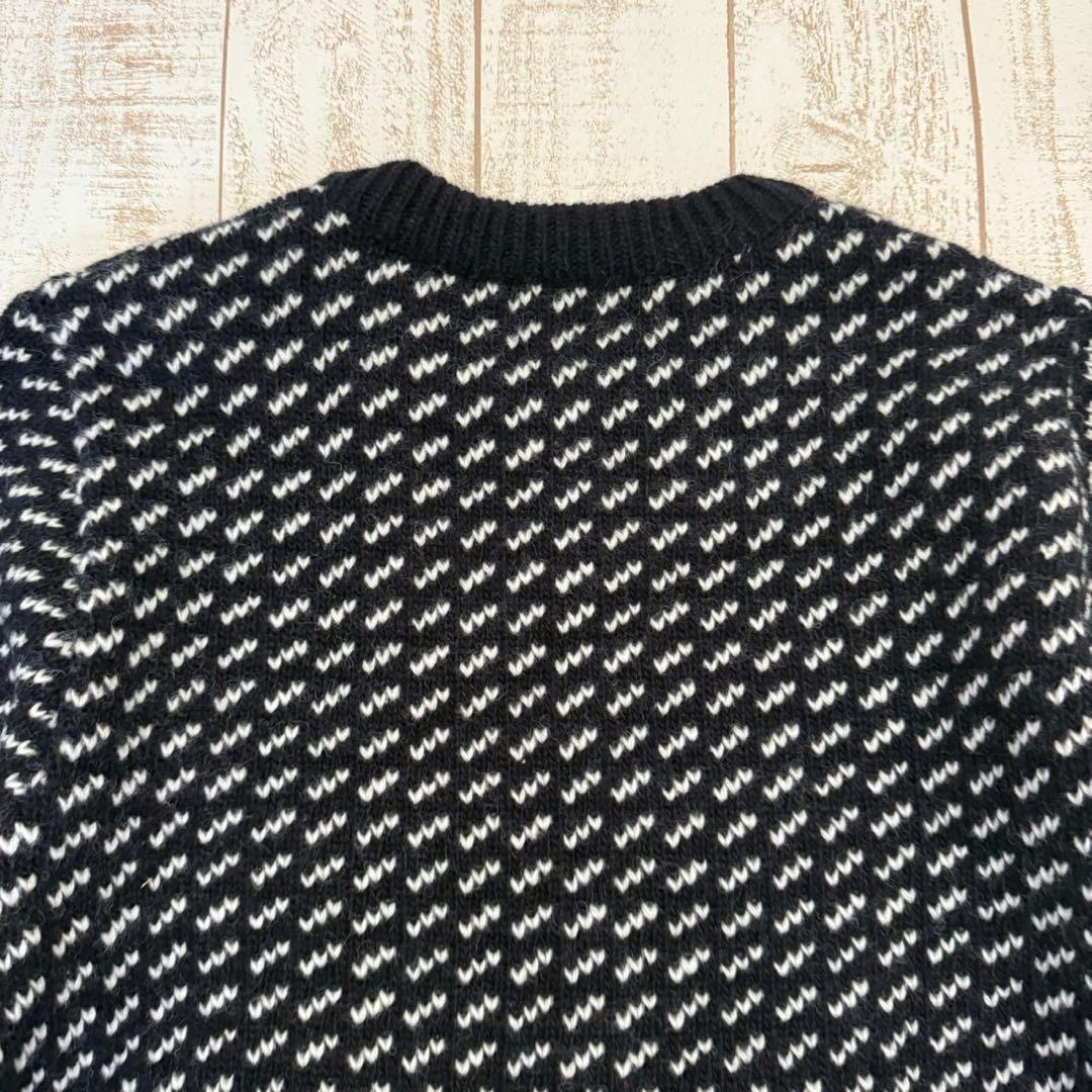 ノルウェー製【L.L.Bean 】ローゲージクルーネックセーター　バーズアイ