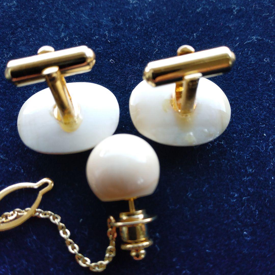 鯨歯 マッコウクジラ カウス・ネクタイピン10セット（箱なし）② メンズ