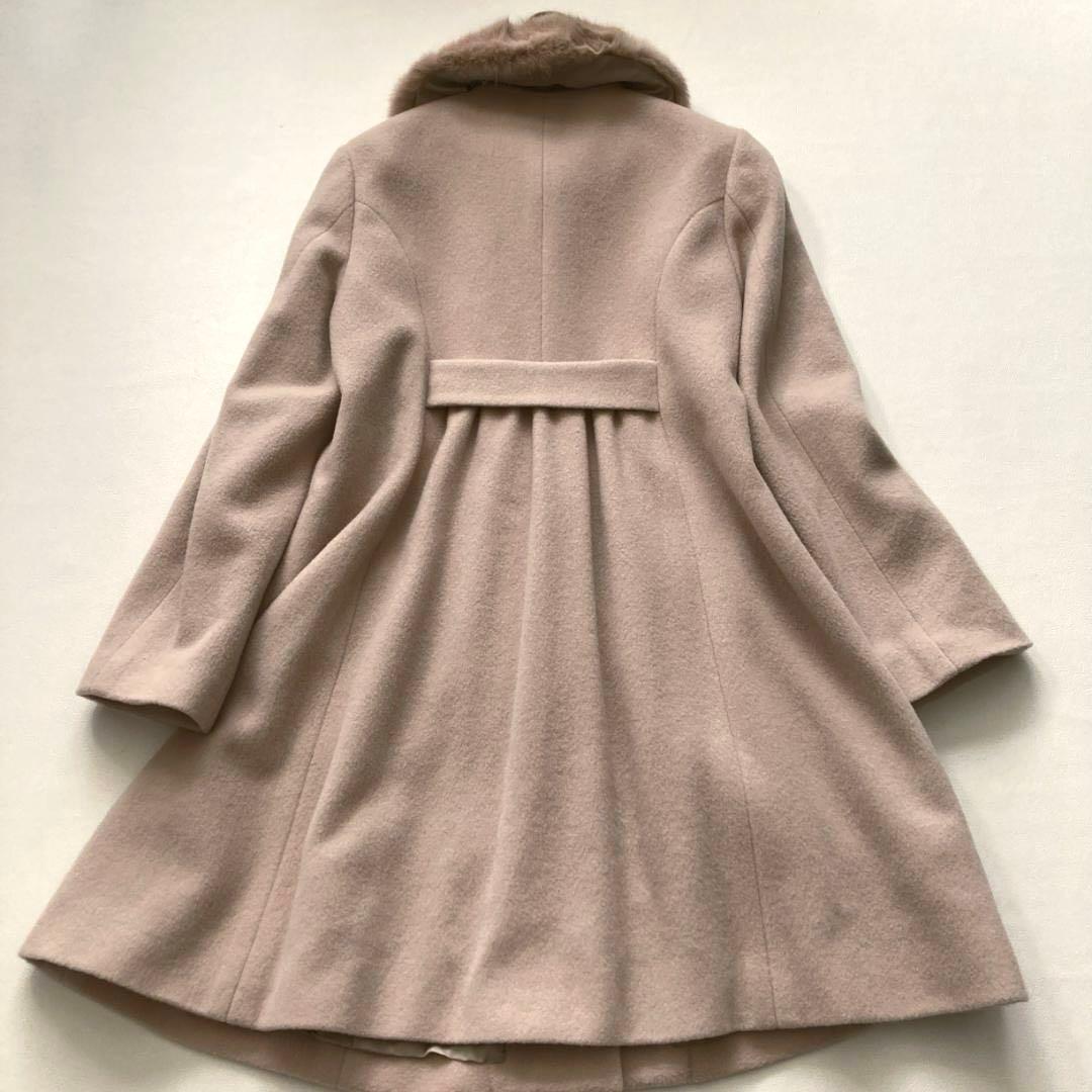 美品】ピンクハウス ラビットファー ティペット付 Aラインロングコート