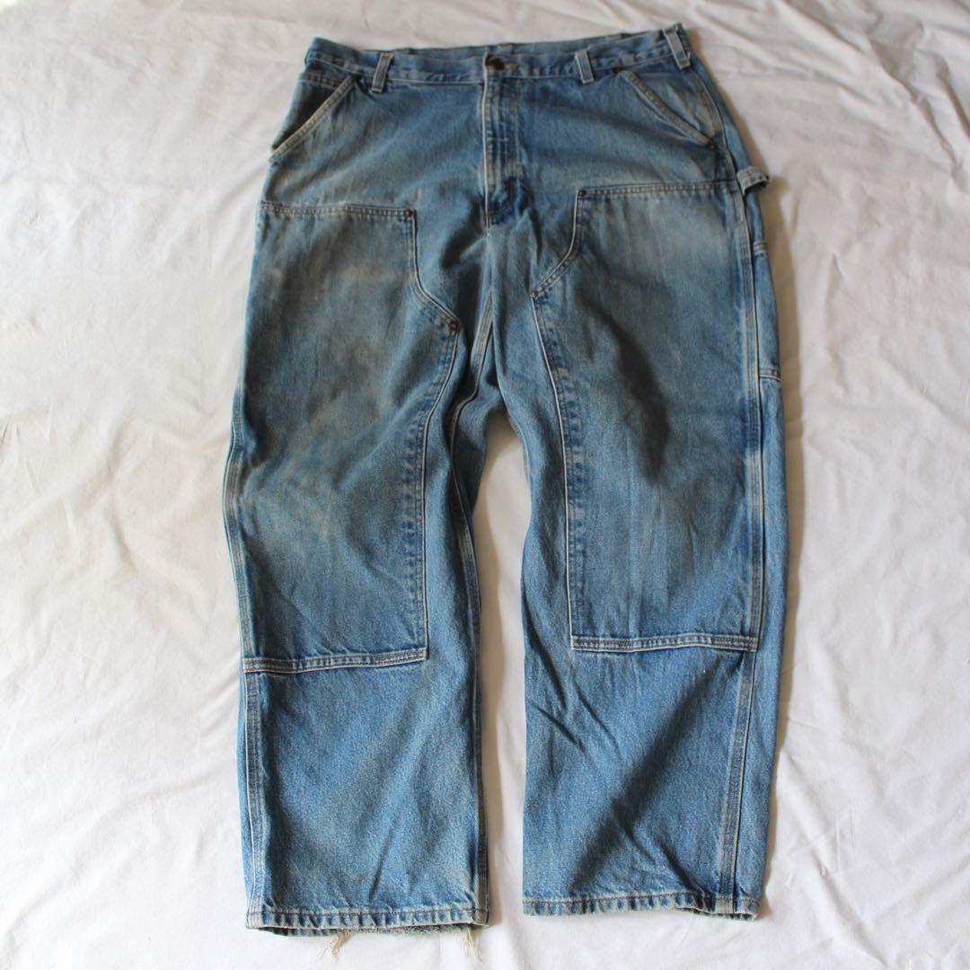 ［神サイズ］Carhartt ダブルニー ペインターパンツ デニム 38×30 CARHARTT / W FRONT WASHED PAINTER PANT