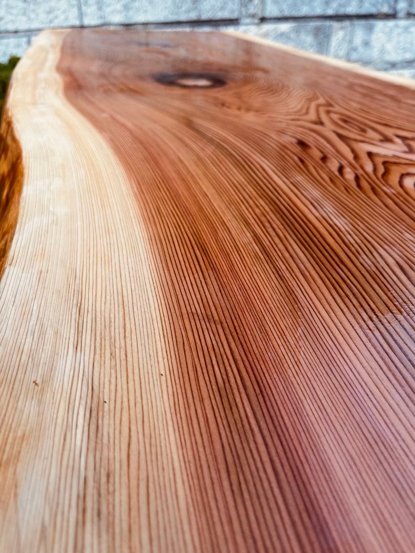 紀州杉 レジン一枚板 ダイニングテーブル