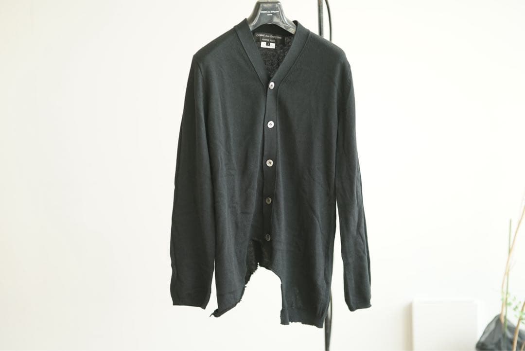 15aw コムデギャルソン オムプリュス 断ち切り デザイン カーディガン