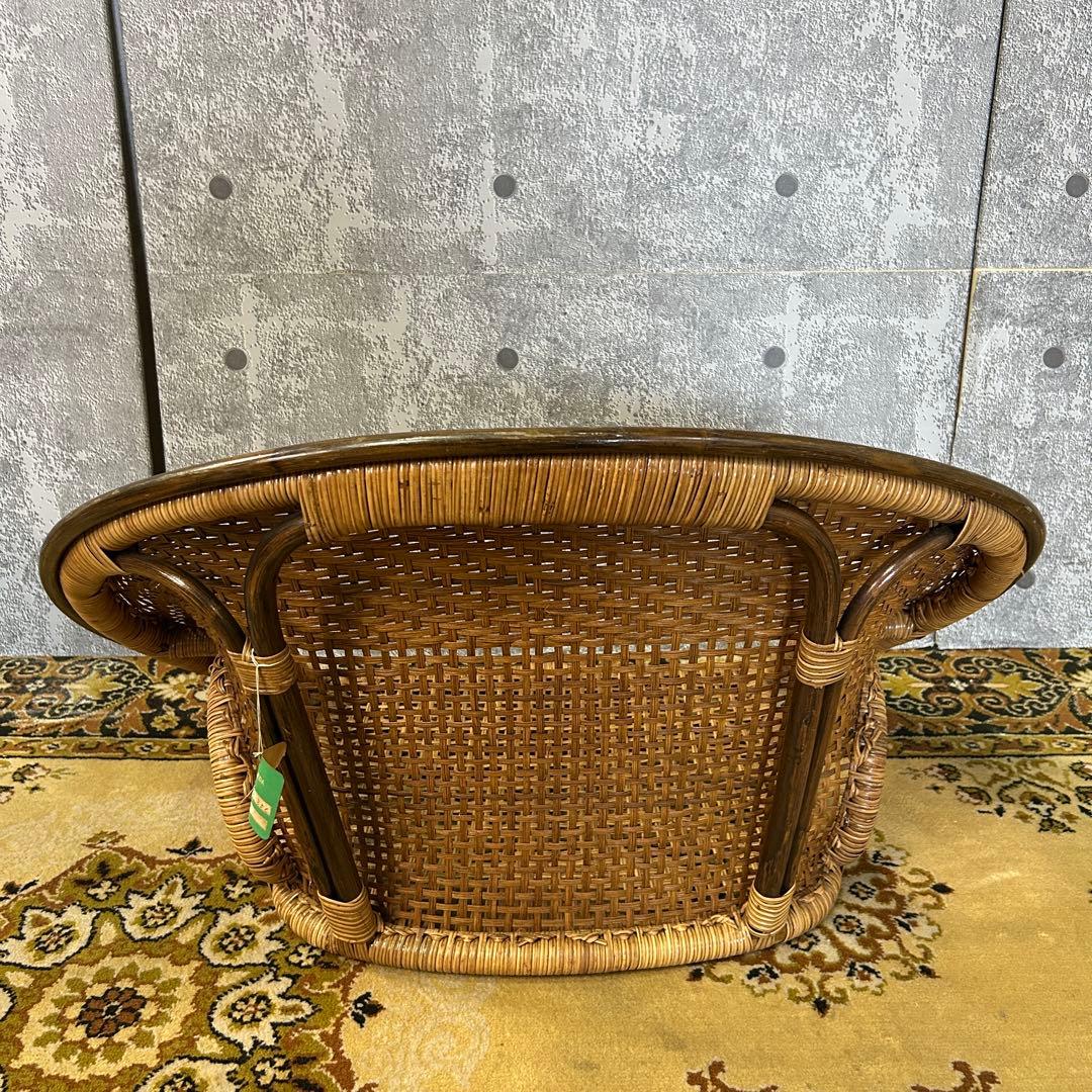 今枝ラタン꧂座椅子3脚 籐家具 いす イス チェア 昭和レトロ モダン