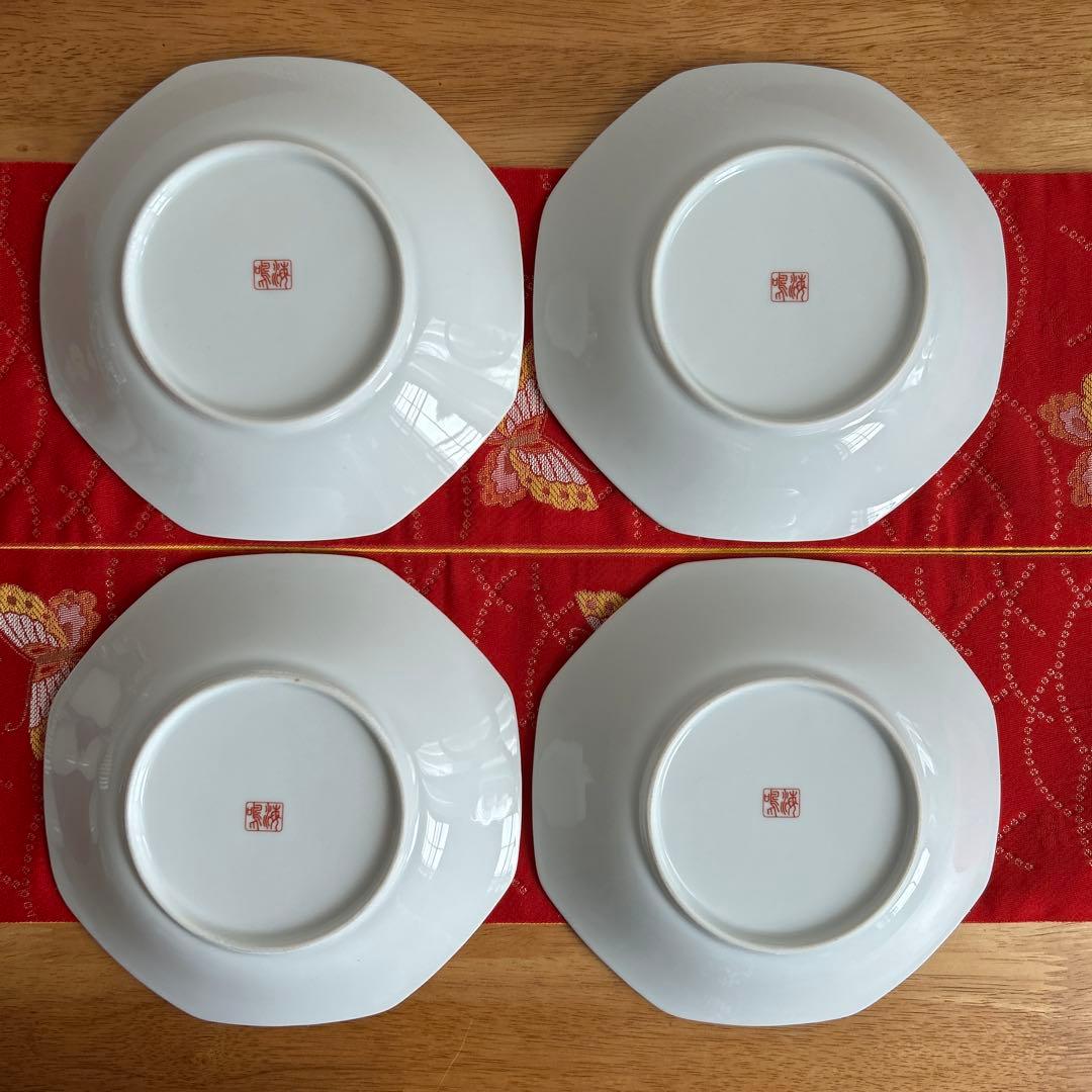 未使用品】ナルミ 鳴海 中華皿セット 鳳凰 レンゲ付ラーメン鉢・八角皿